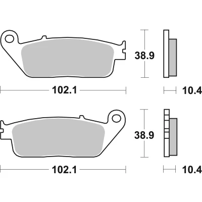 Image de TRW Sinter Maxi Scooter MCB631SRM Jeu de plaquettes frein