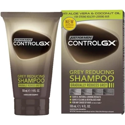 Image de Just For Men Control GX Shampooing réducteur de cheveux gris Nouvelle formule améliorée 118 ml L&#039;emballage peut varier