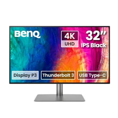 Image de BenQ PD3225U Écran Graphisme pour Mac 32 Pouces 4K, 3840x2160 UHD, 2000:1 IPS, Thunderbolt 3, Display P3, DCI sRGB, Rec.709, HDR, Hotkey Puck G2, ICC Sync, KVM