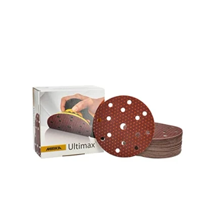 Image de MIRKA Ultimax Ligno Ø 150mm Disques abrasifs autoagrippant Multifit/Grain 180/100 pièces/Multi Trous/pour poncer Les Surfaces en Bois