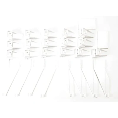 Image de Carrera rail et accessoire pour circuit 20085219 1/24 1/32 Evolution Digital 132 124 16 support de barrières, 4 pieces terminales, 2 pièces jonction