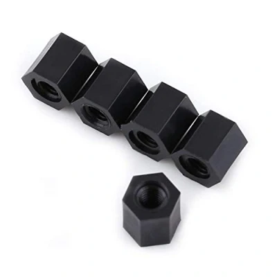 Image de Lot de 100 entretoises filetées M3 femelle vers hexagonale 8 mm 10 12 15 nylon noir (8 mm)