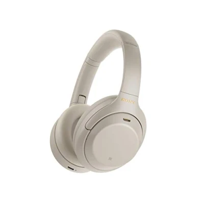 Image de Sony WH1000XM4 Casque Bluetooth à réduction de bruit sans fil, 30 heures d&#039;autonomie, avec micro pour appels téléphoniques, optimisé Amazon Alexa et Google assistant, Argent