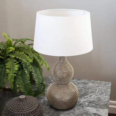 Image de Lampe de table By Rydéns Lofty satin/white shade 33x56,5 cm