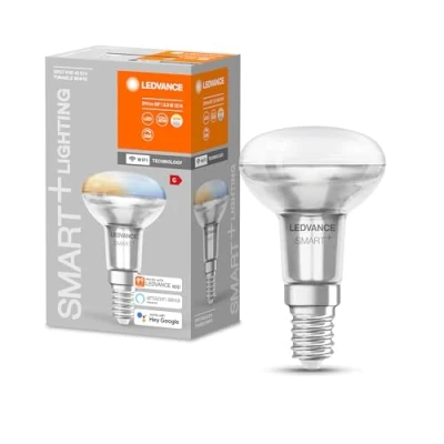 Image de Ledvance Smart LED R50 spot avec technologie Wifi, culot E14, couleur de la lumière modifiable (2700 6500K), remplace les ampoules classiques 40W à réflecteur, contrôlable Alexa, Google &amp; App
