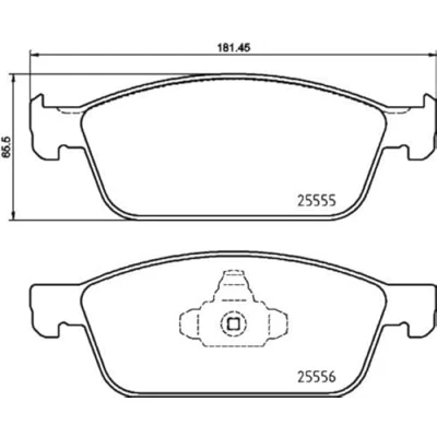 Image de HELLA 8DB 355 025 511 Jeu de plaquettes frein non préparé pour indicateur d&#039;usure FORD: KUGA 2, Transit Connect V408 Van
