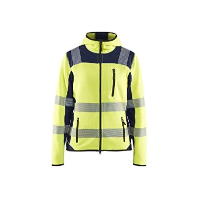 Image de Blaklader 49672120 VESTE TRICOTÉE POUR DAMES HI VIS, Jaune/Marine, taille XL