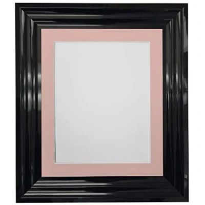 Image de FRAMES BY POST Firenza Cadre Photo Noir Brillant en Plastique avec Contour Rose A2 pour Image Format A3