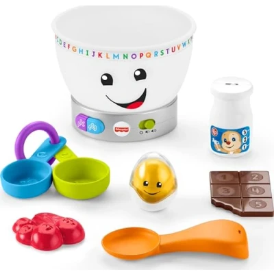 Image de Fisher Price Color Mixing Bowl Laugh &amp; Learn Magic Bol mélangeur coloré, GJW20, Multicolore, 14 x cm