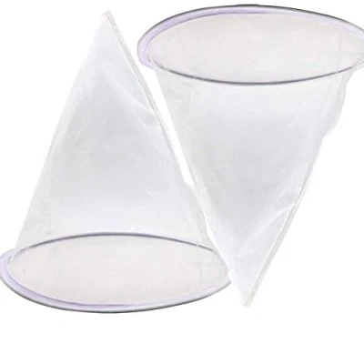 Image de PROBEEALLYU Filtre Miel Nylon, passoire a Lot de 2 filtres à en Forme cône avec Cercle métal pour extraire Le Miel, Apiculture Materiel