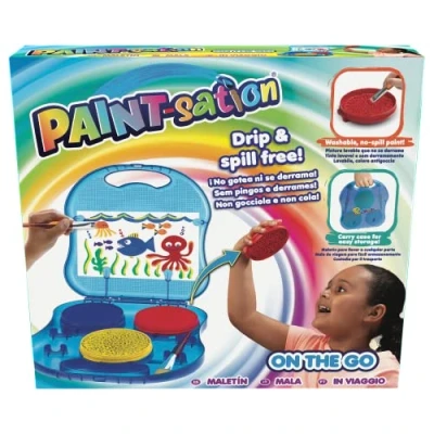 Image de Goliath. Paint Sation. Mallette On The Go. Peinture qui Ne Coule Pas. Loisirs Créatif. Atelier Création. Avec 3 Pots de Et 2 Pinceaux Inclus. A Partir Ans.