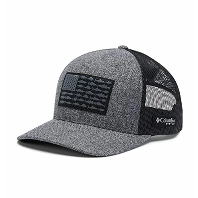 Image de Columbia Mesh Snap Back Fish Flag Ball Cap PFG Casquette de Balle en Maille avec Motif, Gril Heather, Noir, Drapeau Poisson, Taille Unique Mixte Adulte