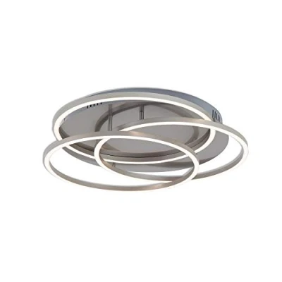 Image de BRILONER Leuchten Plafonnier LED, lampe de plafond réglable, inclut une fonction mémoire, 60 Watt, 4.800 Lumen, 3.000 Kelvin, nickel mat, 546x100mmm (DxH)
