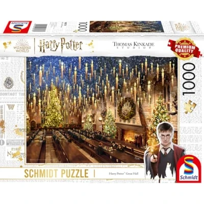 Image de Schmidt Game 58578 Puzzle Thomas Kinkade, Wizarding World, Harry Potter, Hall, 1000 pièces, Multicolore