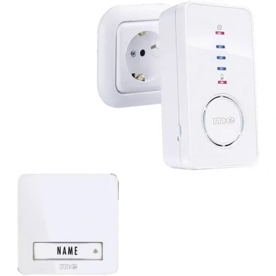 Image de Sonnette sans fil m e modern electronics 41098 Set complet 100 Blanc