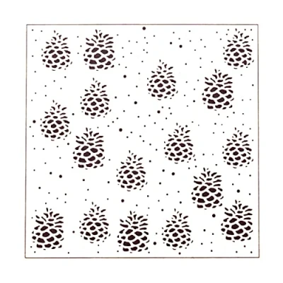 Image de Vaessen Creative Pochoir pour Gaufrage, Pomme de Pin, Ajouter la Texture et Dimension aux Projets Créatifs avec du Papier, Transparent, 15 x cm