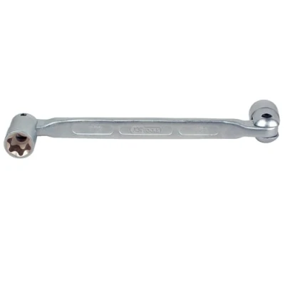Image de KS TOOLS 517.0332 Clé double articulée 220 E10xE12 Torx extérieur, Profilé en E amovible (articulation)