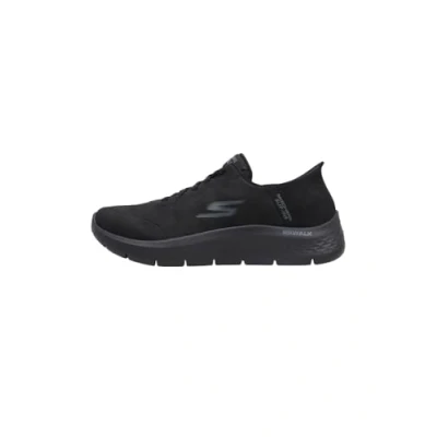Image de Skechers Men&#039;s Hands Free Slip ins: Go Walk Flex Smooth Motion Sneaker, Black/Black, 13