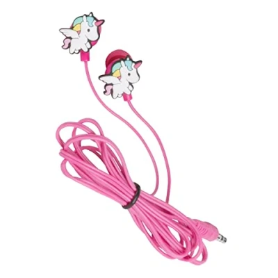 Image de Konix Unik Écouteurs filaires Intra Auriculaires pour Smartphones et tablettes Microphone intégré Câble 1,2 m Connexion Jack Motif Licorne