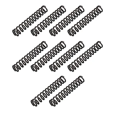 Image de sourcing map Ressort de Compression 1.2mm Fil Diamètre, 9mm OD, 50mm Libre Longueur Acier Extension Noir 10Pcs