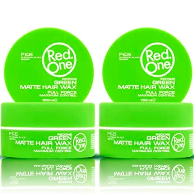 Image de Redone Cire Mate Coiffante Vert 150 ml Aspect Mat No Shine Ultra Tenue Capillaire Pour Hommes Et Femmes Parfum de Noix Coco Contrôle Maximum 2 Pots Lot