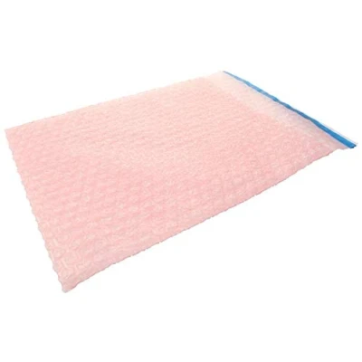Image de Multicomp 0040014F Lot de 10 sachets anti statiques à bulles Rose 238 x 180 mm