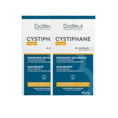Image de Bailleul Cystiphane Anagen Complément alimentaire cheveux Favorise la croissance &amp; résistance des Chute de chroniques Cystine Vitamine B6 90 comprimés