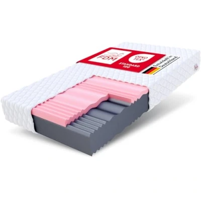 Image de FDM Select Max Matelas 90x190 cm Mousse à Mémoire de Forme Épaisseur 18 Fermeté H3 H4 Deux Faces 7 Zones Confort Housse Lavable Oeko TEX Hypoallergénique