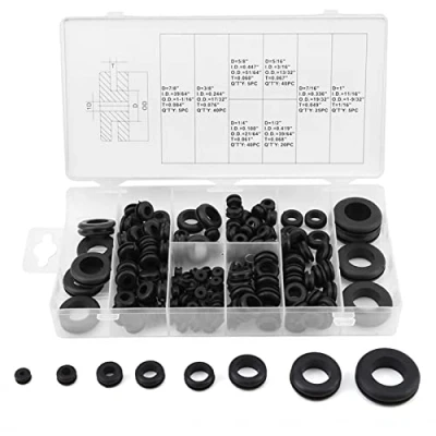 Image de 180Pcs Rubber Grommet Kit 1/4&quot;, 5/16&quot;, 3/8&quot;, 7/16&quot;, 1/2&quot;, 5/8&quot;, 7/8&quot;, 1&quot; Joint machine à laver électrique