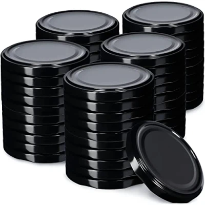 Image de couvercle à vis Kadax FI82 mm, ensemble de couvertures torsadés en métal, remplacement pour pots Mason, avec 6 dents d&#039;orge verres collision et Mason