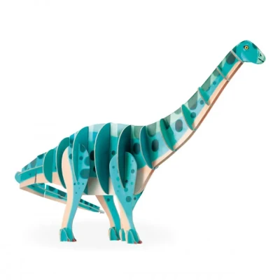 Image de Janod DINO 3D Diplodocus Puzzle pour enfants, Taille: One Size, Multi coloured