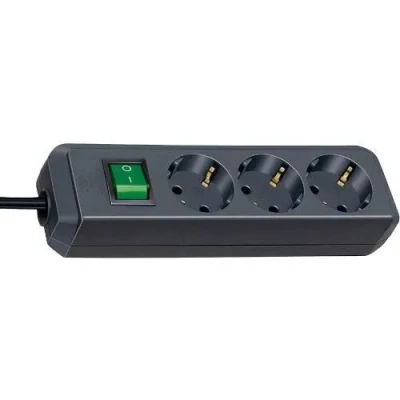 Image de Brennenstuhl ECO Line Barre multiprise x 3 1,5 m Noir (Import Allemagne)