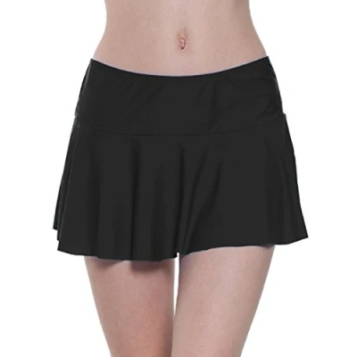 Image de FLYILY Women&#039;s Sports Swim Skirt(EUR 42 44(Tag XXL),Black)