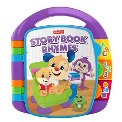 Image de Fisher Price Livre Musical Bébé Interactif Jouet D&#039;éveil 6 Mois et Plus Comptines Sonore Jouets Musicaux Livres Idée Cadeau Mois, Version: Italien, CDH49