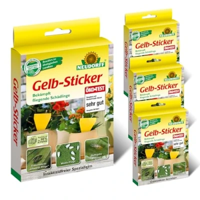 Image de Neudorff Gelb Sticker Lot de 10 pièges collants pour insectes volants Jaune 40 Stück