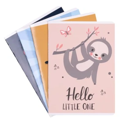 Image de gimboo Cahier d&#039;écolier/Format A5 16/16 feuilles lignées 3/Mixte Lot de 20 Motifs assortis/pour enfants pour la rentrée des classes primaire/sans bord/cartes blanches