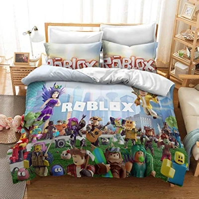 Image de CHAOSE Ensemble De Housse Couette King Bedding Game Roblox en Microfibre 3 Pièces Et 2 Taies d&#039;oreiller (Modèle 04,140x200cm(1.2MBed))