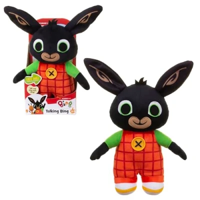 Image de Bing, Peluche 35 cm Qui Parle en français, Plus de 15 Phrases et Sons, Toute Douce, Jouets pour Enfants dès la Naissance, BNG02