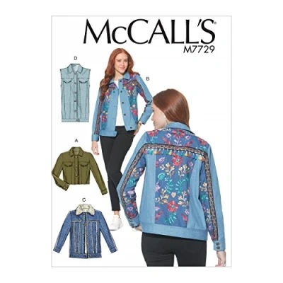 Image de Mccall&#039;s Patterns Patron de couture pour vestes et gilets femme, mouchoir, multicolore, 17 x 0,5 0,07 cm