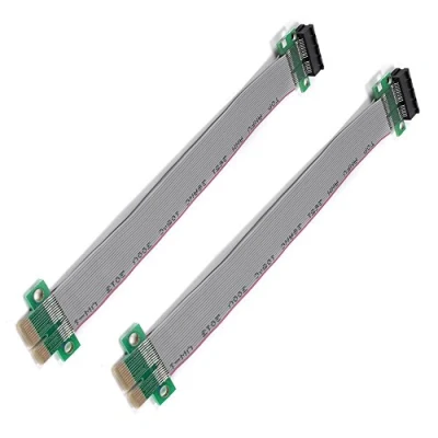 Image de Sun3Drucker 2Pcs PCI Express E 1X Riser Card Flex Extender Extension Cable for PC