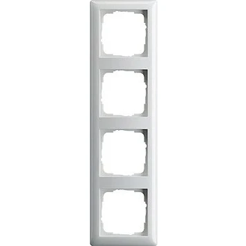 Image de GIRA Série Standard 55 Blanc pur brillant (021403) Cadre quadruple