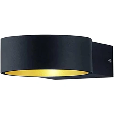 Image de TRIO, Applique, Lacapo incl. 1 x LED,SMD,4,5 Watt,3000K,430 Lm. Corps: metal, noir mat L:10,5cm, H:6,0cm, P:15,0cm IP20,OSRAM Inside,Point lumineux en haut et bas,Montage au mur