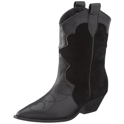 Image de L37 HANDMADE SHOES Femme That Vibe Bottes Western, Noir, 36 EU
