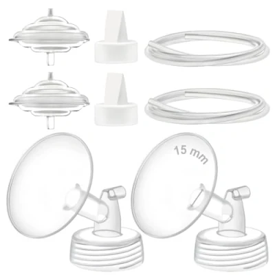 Image de Maymom Pièces de pompe compatibles avec le tire lait électrique Spectra S1 S2 9 Plus, valve à bride 15 mm, protecteur refoulement, accessoires rechange non originaux
