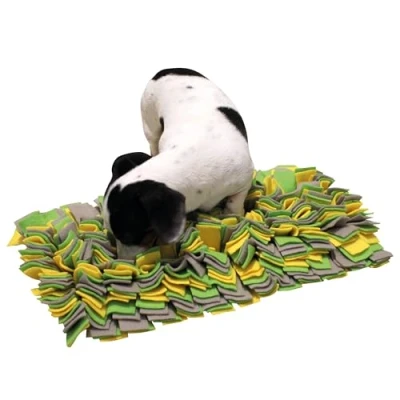 Image de Kerbl Tapis à renifler pour chien Jaune/Vert/Gris 70x50cm