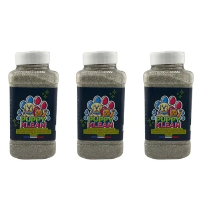 Image de TECH N&#039;FAST Poudre absorbante Urine Chien, Chat et Tout Autre Animal Absorbant solidifiant désodorisant Parfum Eucalyptus Bouteille épandeuse 1L PUPPYKLEAN (3 Bouteilles 1L)