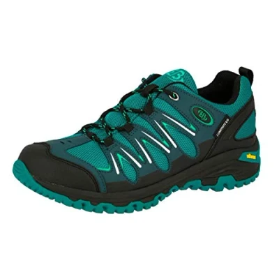 Image de Brütting Femme Expedition Chaussures de Randonnée Basses, Bleu (Petrol/Schwarz Petrol/Schwarz), 41 EU