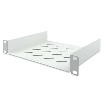 Image de DIGITUS Étagère 1U 10 pouces (254 mm) Pour armoire réseau 200 mm de profondeur Tôle d&#039;acier perforée Gris