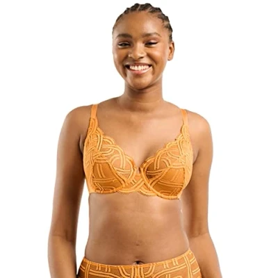 Image de Sans Complexe, Soutien Gorge Classique Armatures, pour Femmes, Modèle Elise 70AAH61, Jaune Ocre, 100E