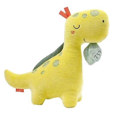 Image de Fehn Veilleuse Dino Doudou avec broderie &quot;Glow in the dark&quot; Aide au sommeil Pour bébé comme veilleuse, lampe d&#039;allaitement, de nuit &amp; lit bébés enfants à partir 0+ mois